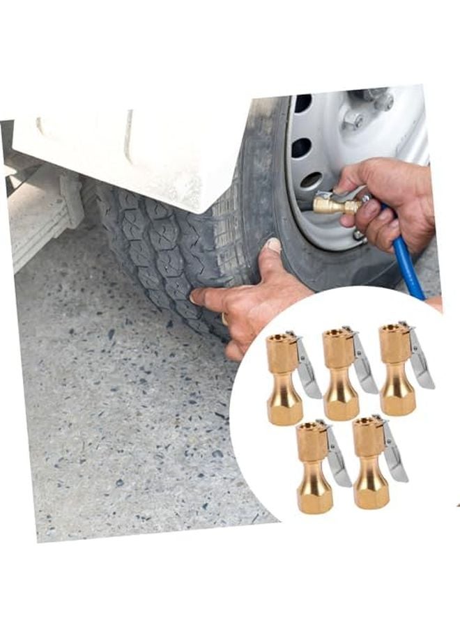 VALICLUD 5pcs Copper Air Chuck with Locking Clip for Easy Tire Inflation - Image 3