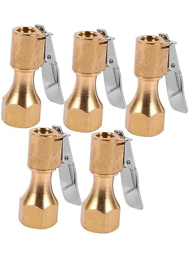 VALICLUD 5pcs Copper Air Chuck with Locking Clip for Easy Tire Inflation - Image 1