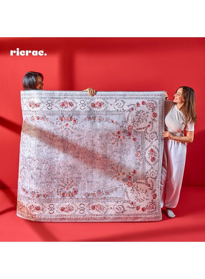 ريكراك ريماسه - سجادة مطبوعة من قماش الشنيل القطني مع قماش الجانج - Image 1