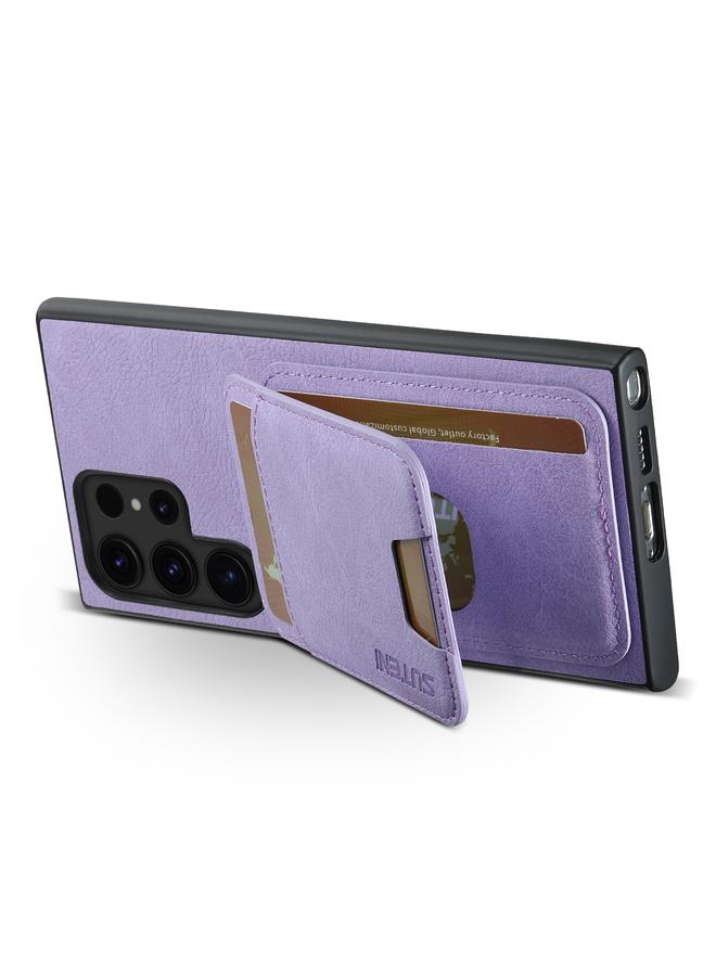 Suteni Case For Samsung Galaxy S23 Ultra 5G H02 Litchi Leather Card Wallet Stand Back Phone Case - Image 4