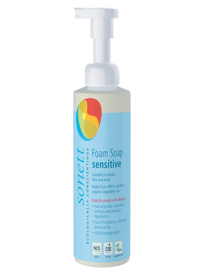 Sonett Organic Foam Soap Sensitive for children liquid body care suitable for hands, face and body (1 Count) Certified Organically Grown - Image 1