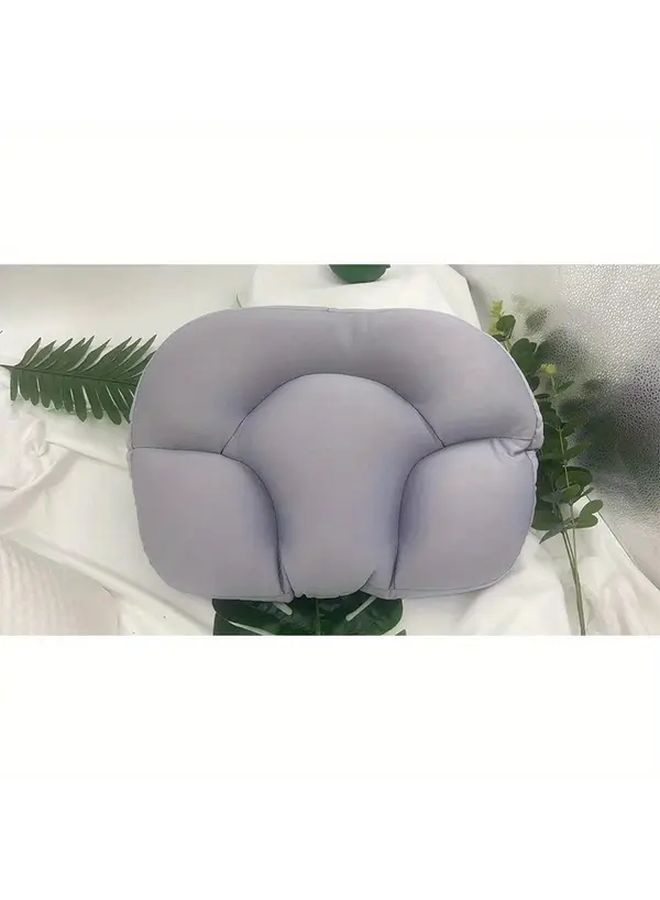 Dark Gray Egg Shaped Pillow Soft Breathable for All Sleeping Postures Home Travel Office Use - Image 2