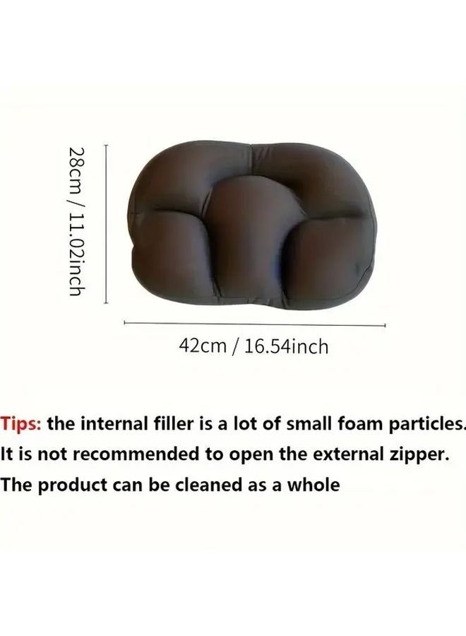 Dark Gray Egg Shaped Pillow Soft Breathable for All Sleeping Postures Home Travel Office Use - Image 3