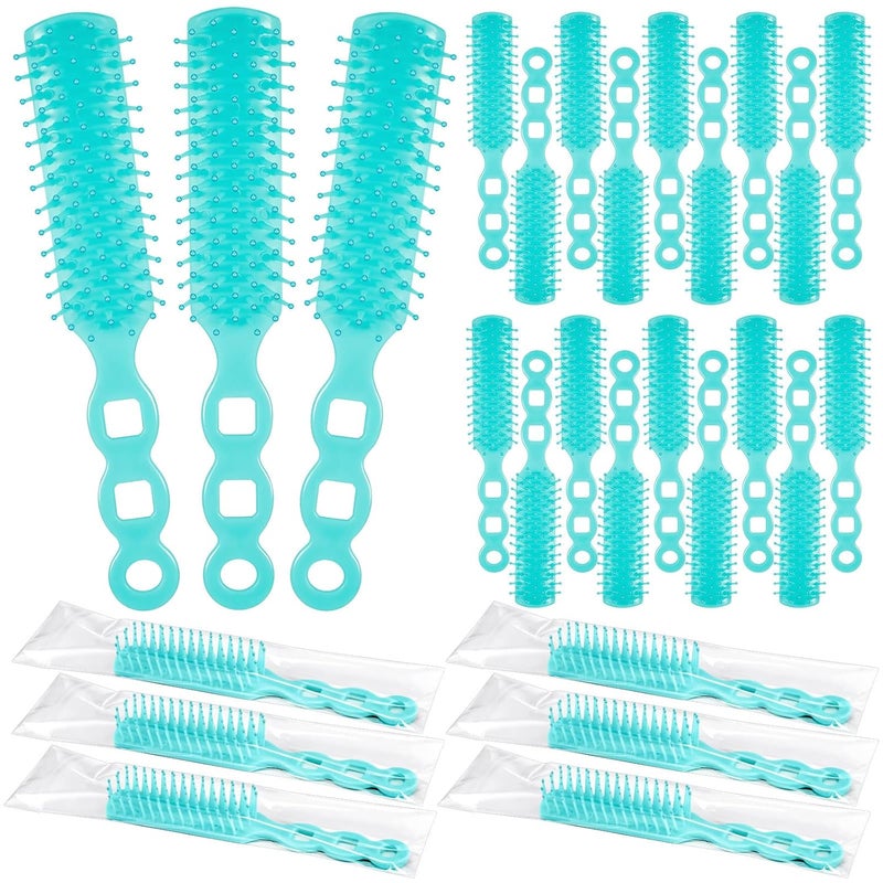 36 Pcs Hair Brushes Bulk for Homeless Disposable Hair Brushes Nylon Bristles Detangling Brush for Chairty Donation Shelter Hotel Supplies