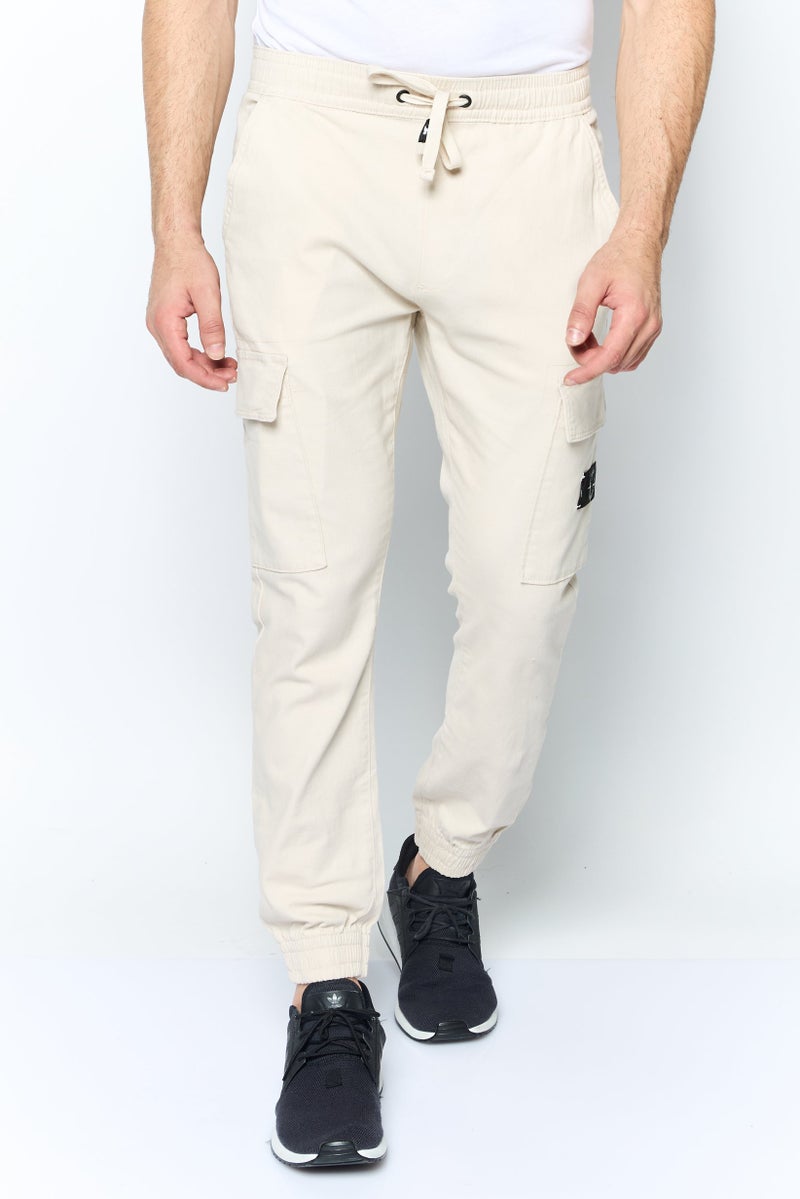 Company Eighty One سروال كارجو عادي للرجال، بيج - Image 1