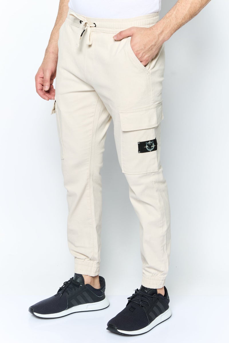 Company Eighty One سروال كارجو عادي للرجال، بيج - Image 2