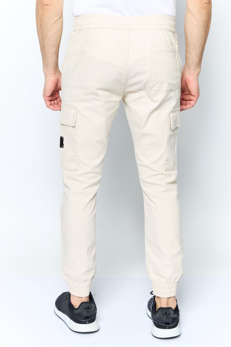 Company Eighty One سروال كارجو عادي للرجال، بيج - Image 3