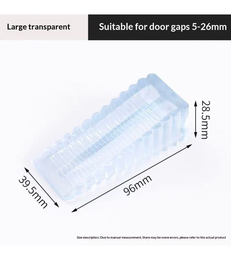 Transparent Door Stopper Large Anti-Slip Door Stop Fits 5 To 26mm Door Gaps Home Silent Door Buffer Tool - Image 2