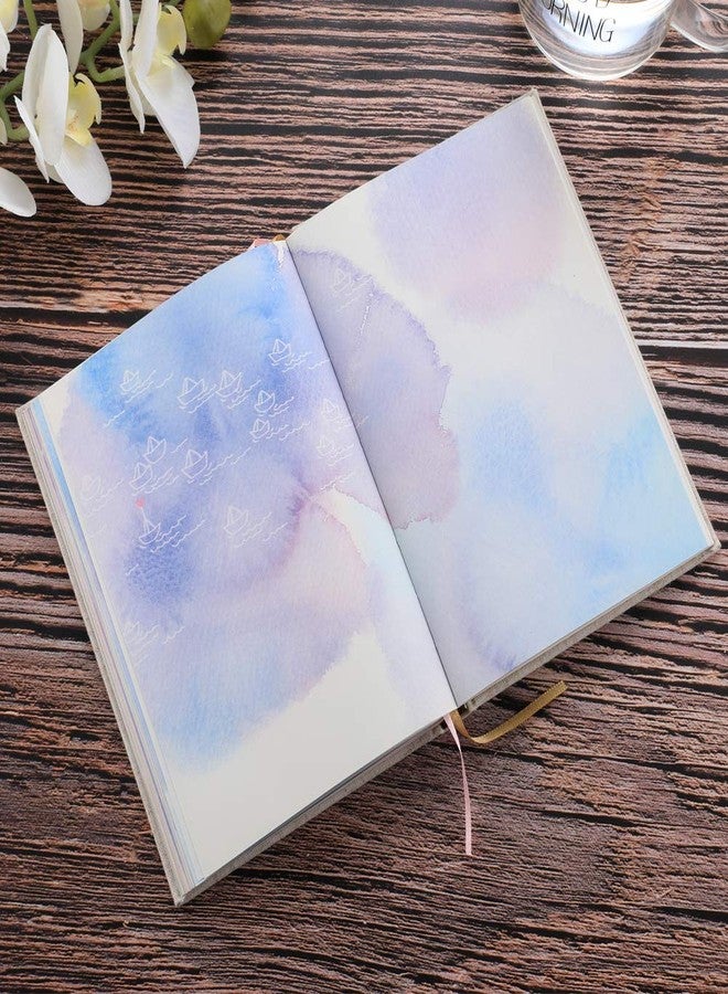 Siixu Colorful Blank Notebook, Unruled Personal Diary Journals to Write in for Women and Girls, Hardcover Writing Notepad Gift, Unique Watercolor Design, 192 Pages, 2 Bookmarks, Unlined - Image 4