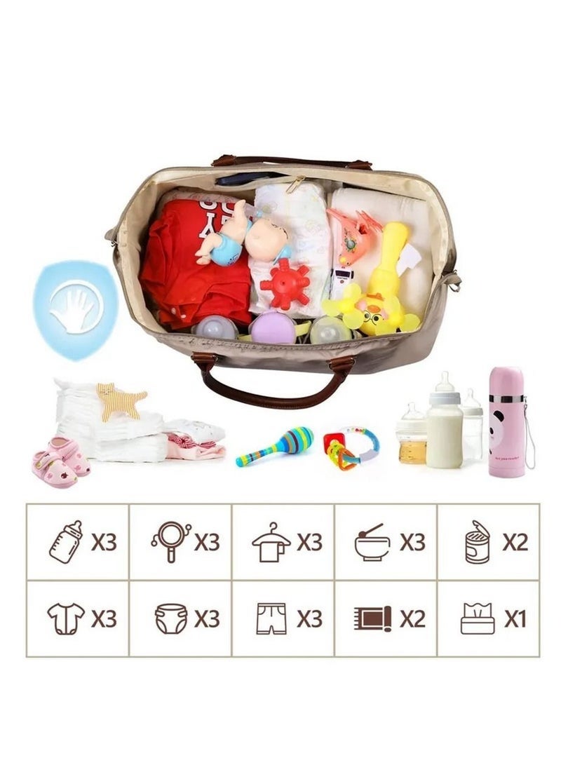 Arabest Baby Diaper Bag, Mommy Bag for Hospital Delivery and Maternity, Multifunction Large Travel Diaper Tote for Boys and Girls - Image 4