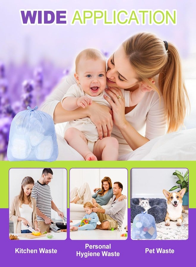 KeeTidy Diaper Pail Refills Compatible with Dekor Classic & Eko Classic, 5 Pack Lavender Scented Diaper Trash Bags, Extra 30% Thickness Leak-Proof Continuous Liners for Nursery & Pet Waste, Holds 2970 Diapers - Image 4