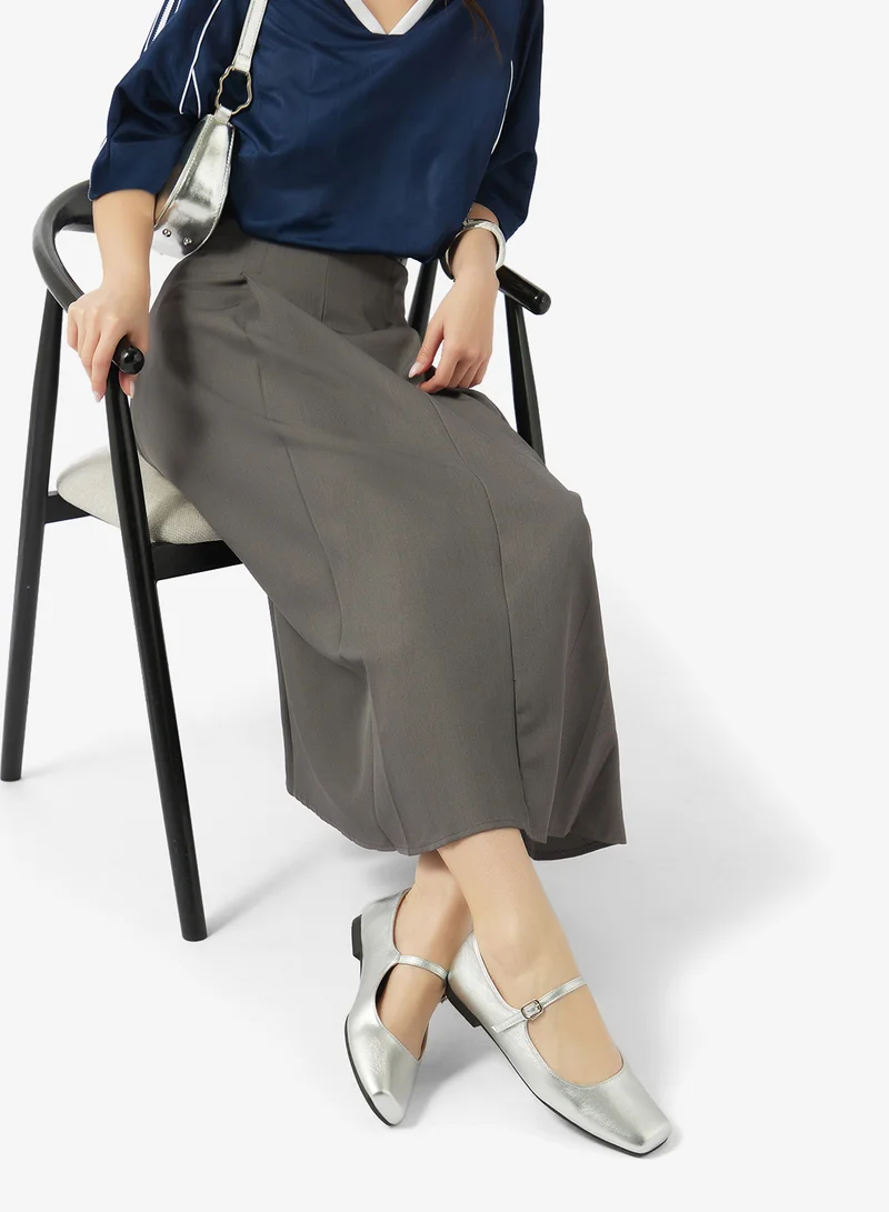 Ginger Silver Classic Silver Mary Janes for Women | Best Price UAE