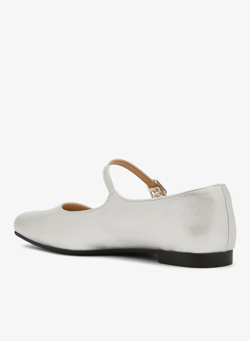 Ginger Silver Classic Silver Mary Janes for Women | Best Price UAE