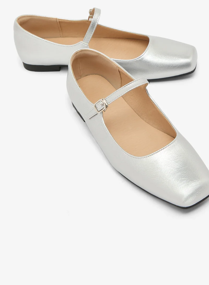 Ginger Silver Classic Silver Mary Janes for Women | Best Price UAE