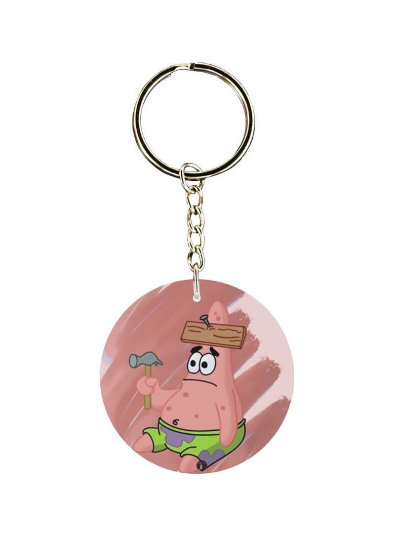 Patrick Star Printed Keychain