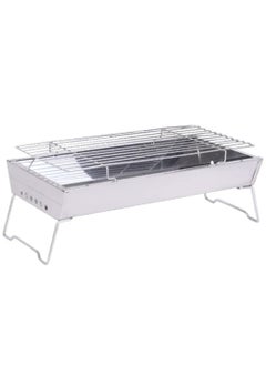 Generic Foldable Stand Charcoal BBQ Grill Stainless Steel Large Area Portable Barbecue Grill for Outdoor Camping Garden Picnic Backyard Party  - Image 1