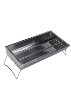 Generic Foldable Stand Charcoal BBQ Grill Stainless Steel Large Area Portable Barbecue Grill for Outdoor Camping Garden Picnic Backyard Party  - Image 2