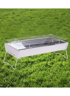 Generic Foldable Stand Charcoal BBQ Grill Stainless Steel Large Area Portable Barbecue Grill for Outdoor Camping Garden Picnic Backyard Party  - Image 4