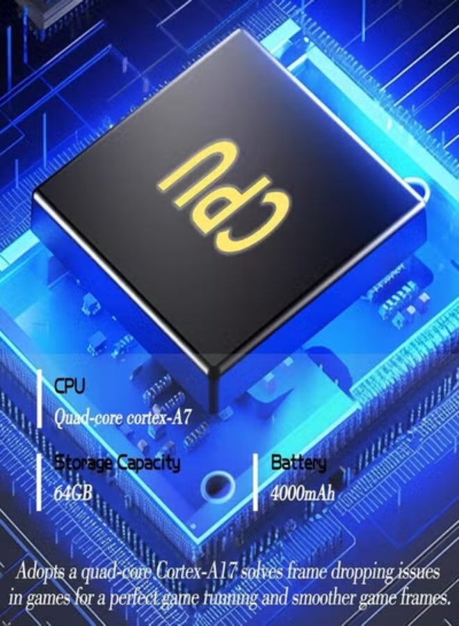 JAJEEK M18 Retro Handheld Game Console – 4.3" IPS Display, 64GB/128GB Storage, 20,000+ Preloaded Games, RK3566 Quad-Core, Multi-Emulator Support, USB-C Charging, 4000mAh Battery – Black Transparent - Image 4