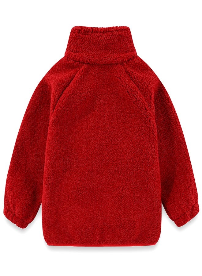 Gajaous Toddler Kids Sherpa Fleece Jacket Baby Boys Girls Zipper Overcoat Thick Warm Outerwear 1-6Y - Image 5