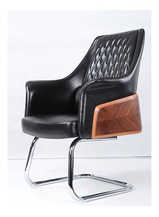 VOFFOV Mid-Back Bentwood Office Computer Chair Leather Office Furniture For Home Conference  - Image 1