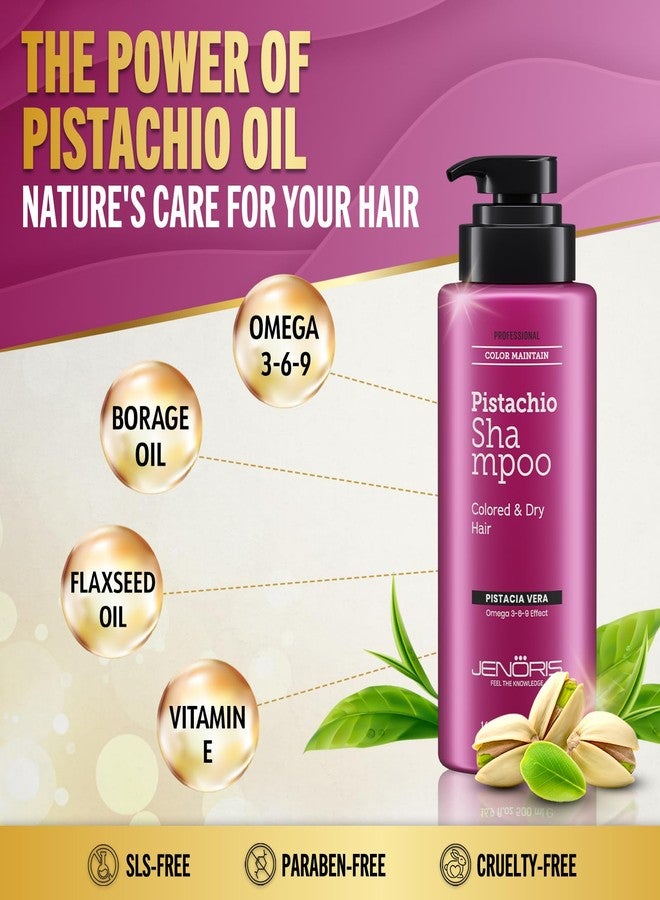 Jenoris Pistachio Shampoo for Color Treated, Dry & Frizzy Hair, 16.9 Fl Oz - Image 2
