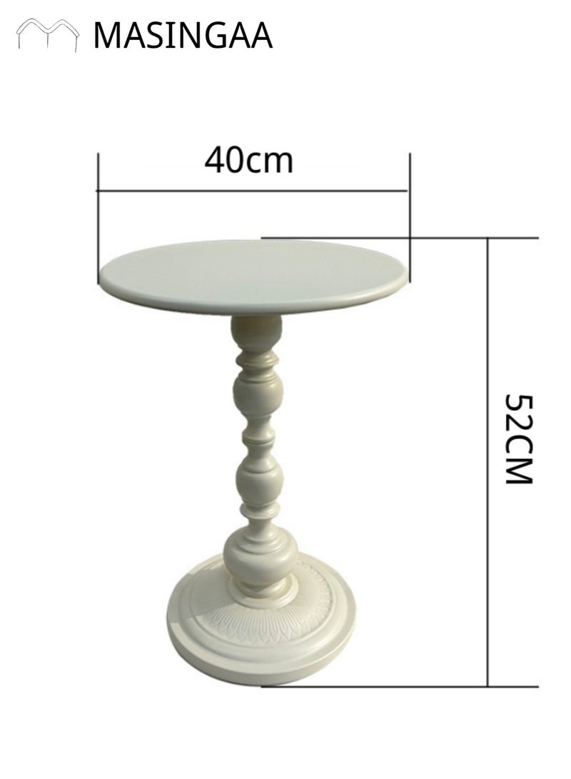 MASINGAA 2pcs Sofa Side Table, Coffee Table, Nordic Corner Small Table, Tea End table for Living Room, Outdoor, Bedroom, White, 40x40x52cm - Image 3