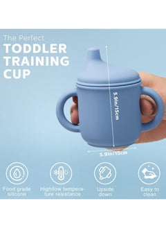 Silicone Sippy Cup, Training Cup for Baby 6 months, Two Handle Learner Cup for Toddlers (2 Pieces) - pzsku/Z8E326BAE3E0E4D47B562Z/45/_/1726731312/e702857c-4e18-4592-aa0e-8e5c9ca1034d