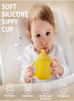 Silicone Sippy Cup, Training Cup for Baby 6 months, Two Handle Learner Cup for Toddlers (2 Pieces) - pzsku/Z8E326BAE3E0E4D47B562Z/45/_/1726731440/7617de8a-c6ad-42fa-a506-c1ff6a37a324