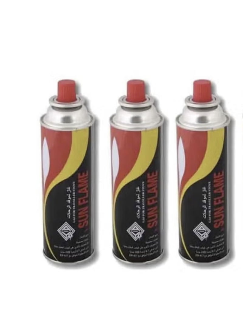 Butane Gas For Camping Stove Pack Of 3x 220 g