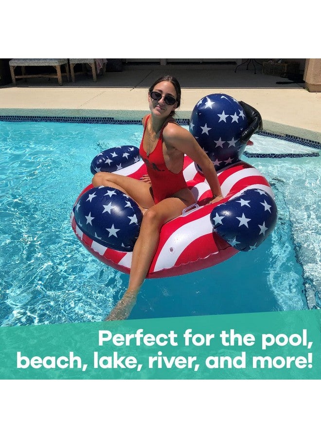 GAME 51418 Bb Derby Duck Stars & Stripes Large Holds Up To 250 Pounds Pool Float Multi - Image 3