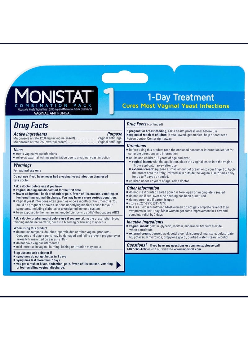 Monistat 1-Day Yeast Infection Treatment - 9g  - Image 2