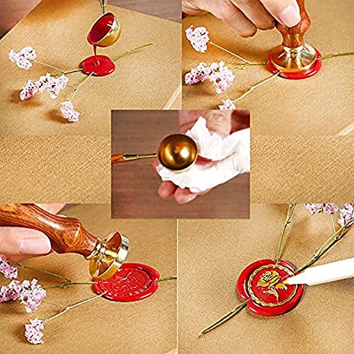 YGHM Dragon Wax Seal Stamp,YGHM Natural Rosewood Handle Sealing Wax Stamp - Image 3