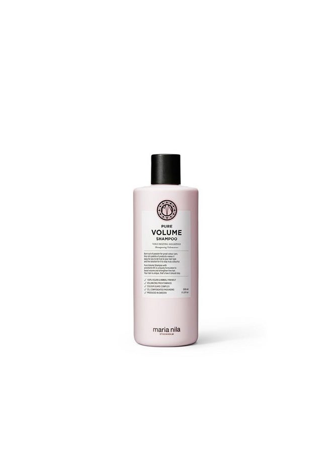 Maria Nila Maria Nila Pure Volume, Shampoo 11.8 Fl Oz, Vitamin B5 Gives Volume to Thin & Fine Hair, 100% Vegan & Sulfate/Paraben free  - Image 1