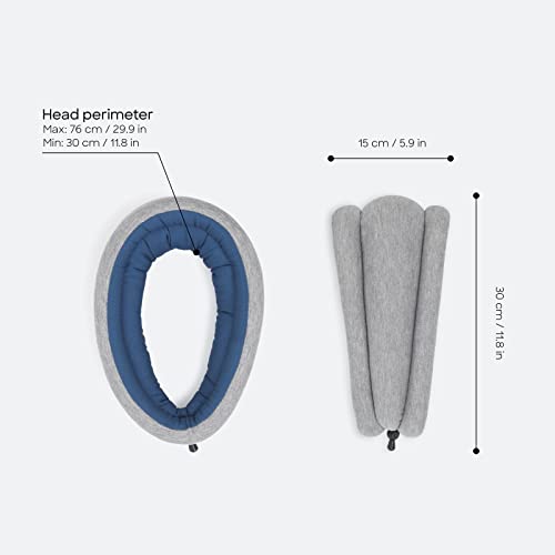 OSTRICH PILLOW Ostrichpillow Light Commuting, Travel Pillow & Power Nap Pillow - Premium Comfort & Lightweight, Adjustable to Your Head, Small & Versatile (Deep Blue) - Image 3