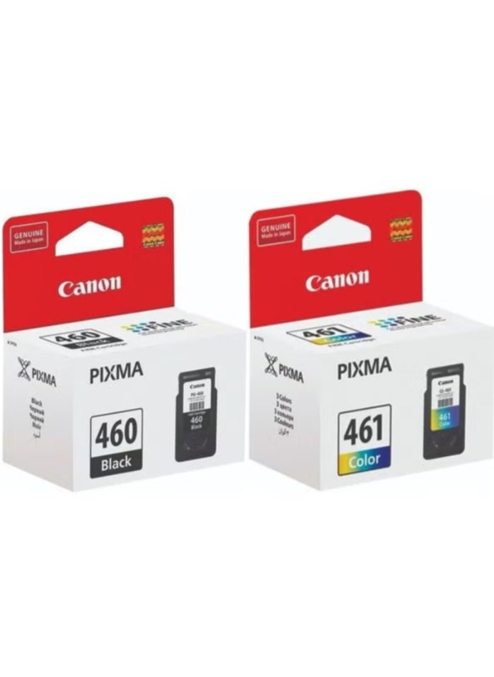 Genuine 460/461 Combo Pack Ink Cartridges Black and Colour for Pixma TS5340 and TS7440 