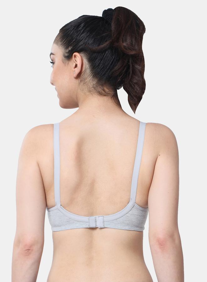 Envie Padded Cotton Lace Insert Bra - Image 2