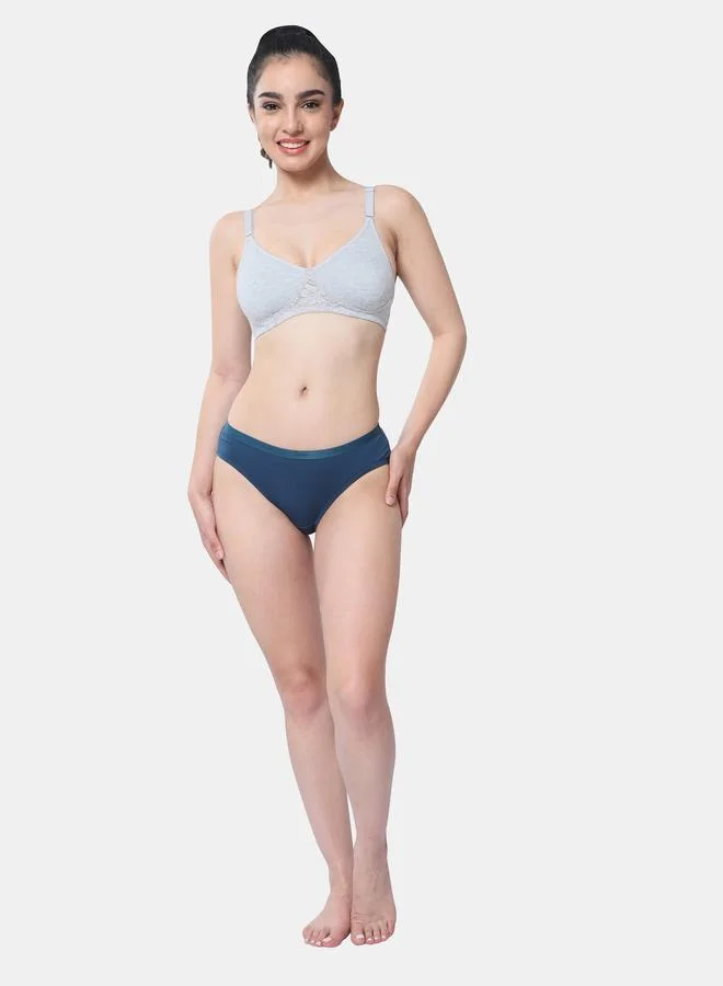 Envie Envie Padded Cotton Lace Insert Bra