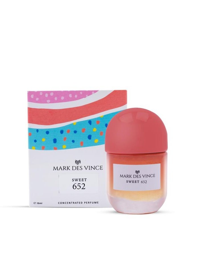 MARK DES VINCE - Mark Des Vince Concentrated Perfume Sweet 652 15ML - Image 1