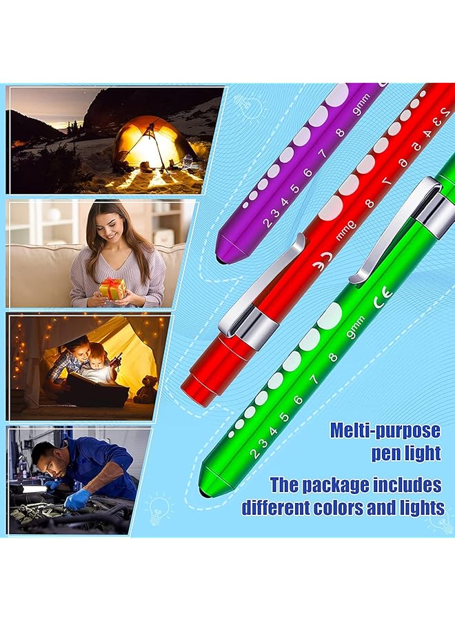 SYOSI Mini LED Flashlight Small Handy Reusable LED Torch Pen Flashlight with Stainless Steel Clip for Medical Checking Home and Outdoor Activities Pen Torch Light for Nurse Students Doctors (6 Pcs) - Image 3