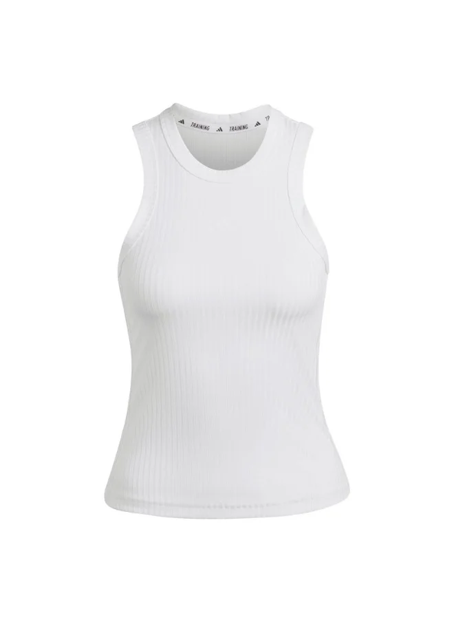Adidas adidas AG RIB 3S TK White Training TANK for Women - XS