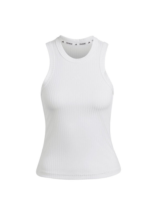 Adidas all seasonal rib fit tonal 3-stripes women tank top - Image 1
