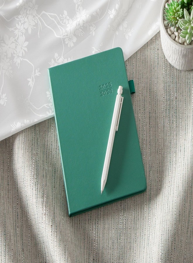 Blue Sky 2025-2026 Weekly and Monthly Academic Year Planner Calendar, July 2025 - June 2026, 5" x 8", Faux Leather Hard Cover, Bookbound, Laminated Tabs, Storage Pocket, Rio Green - Image 2