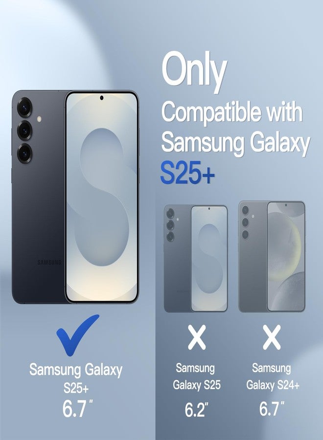 جي تيك جراب مغناطيسي من JETech لهاتف سامسونج جالاكسي S25+ / S25 بلس 5G، متوافق مع MagSafe، غطاء خلفي شفاف غير لامع مقاوم للصدمات (أسود) - Image 2