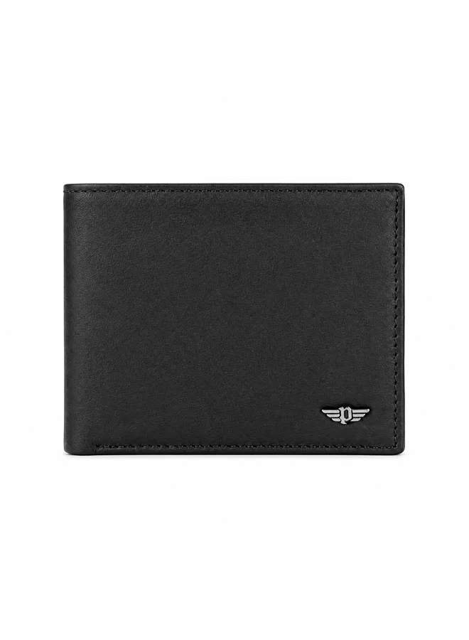 بوليس Genuine Leather Bi-fold Wallet & Twist Ballpoint Pen Gift Set for Men