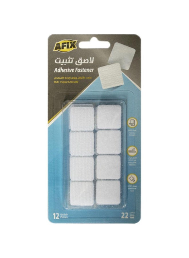Royal Falcon Afix Adhesive Back Fastener Square22 X 22 mm White - Image 1