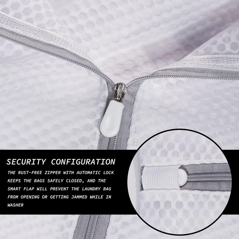 SUERIV Extra Large Honeycomb Mesh Laundry Bag125gsm Net Fabric Durable and Reusable Delicate Wash Bag,Travel Organization Bag for Lingerie,Clothes,Jeans,Bath Towel,Sock (Set of 4(2L+2XL)) - Image 4