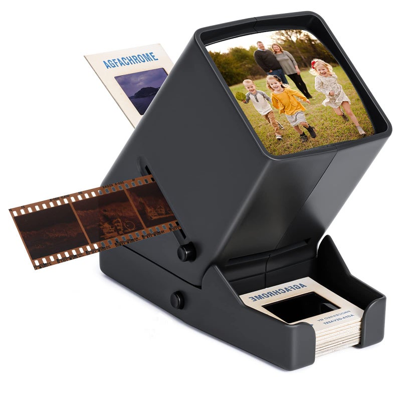 DGODRT 35mm Slide Viewer, Film Negative and Slide Viewer with 3X Magnification and LED Lighted Illuminated Viewing, USB Powered - Image 1