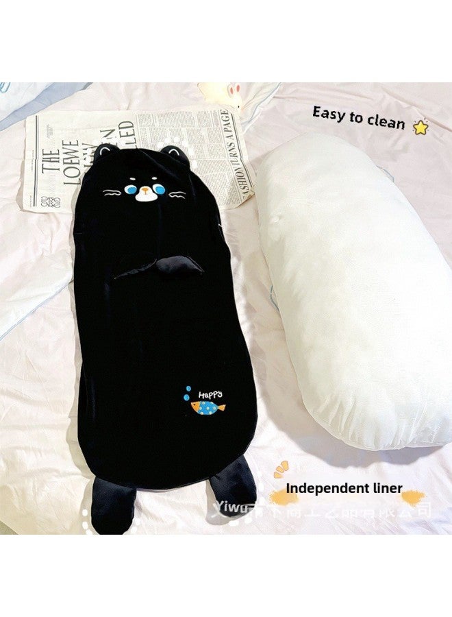 Cat Sleeping Pillow With Leg Pillow Special Doll Children's Plush Toy Girl Sleeping Doll Pillow-Specifications:Yellow-Color:90cm1.05kg - Image 4