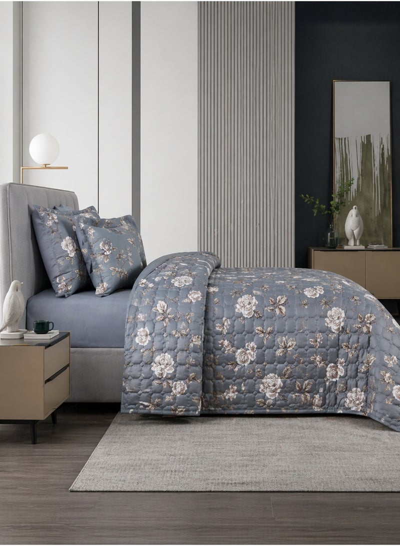 MingLi 4-Piece Twin XL Summer Bedding Set (Solid & Floral) – Lightweight Comforter, Fitted Sheet & 2 Pillowcases – Soft & Breathable Fabric – Compressed – Size 170×220 cm - Image 2